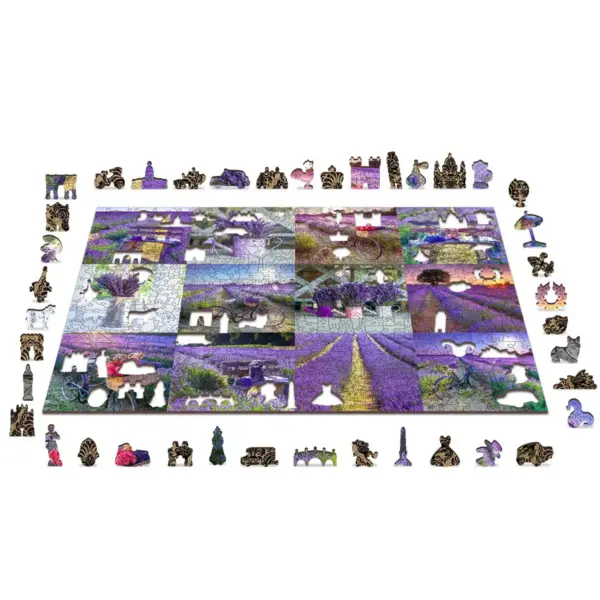francia levendula fa puzzle