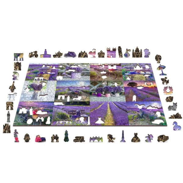Lavanda franceză puzzle din lemn