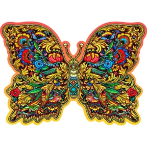 fluture puzzle din lemn