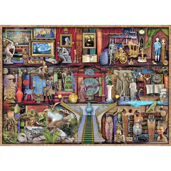 Muzeu raft din lemn puzzle