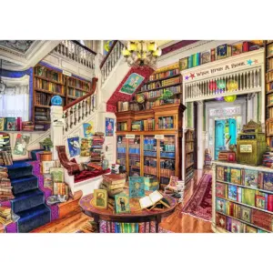 könyvesbolt fa puzzle