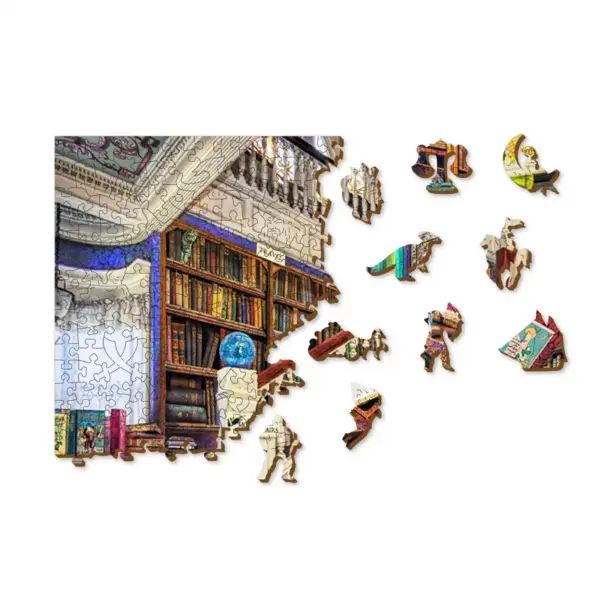 könyvesbolt fa puzzle