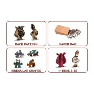 vioară masă muzicală puzzle din lemn