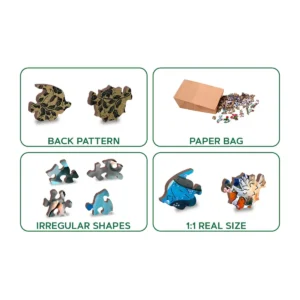 fericit delfini puzzle din lemn