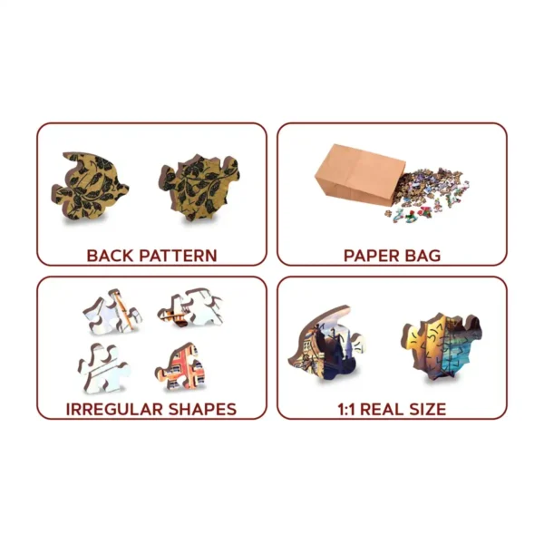 nave vechi în port puzzle din lemn