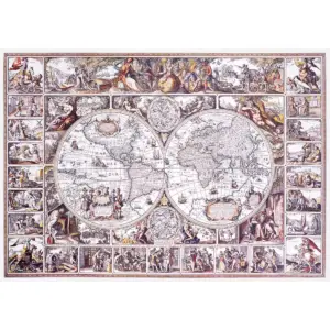 felfedezés kora térkép fa puzzle