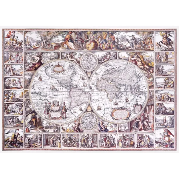 descoperire vârstă hartă puzzle din lemn