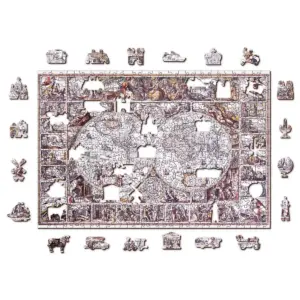 felfedezés kora térkép fa puzzle